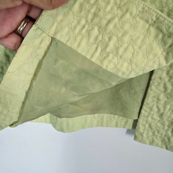Eileen Fisher Light Green Quilted Button Up Jacket Women's Size PS Petite Small - Picture 5 of 10